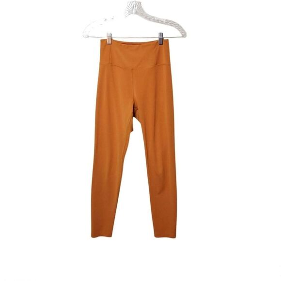 GIRLFRIEND COLLECTIVE Terracotta Mistard Yellow Butter Soft Gym Leggings - Picture 1 of 5
